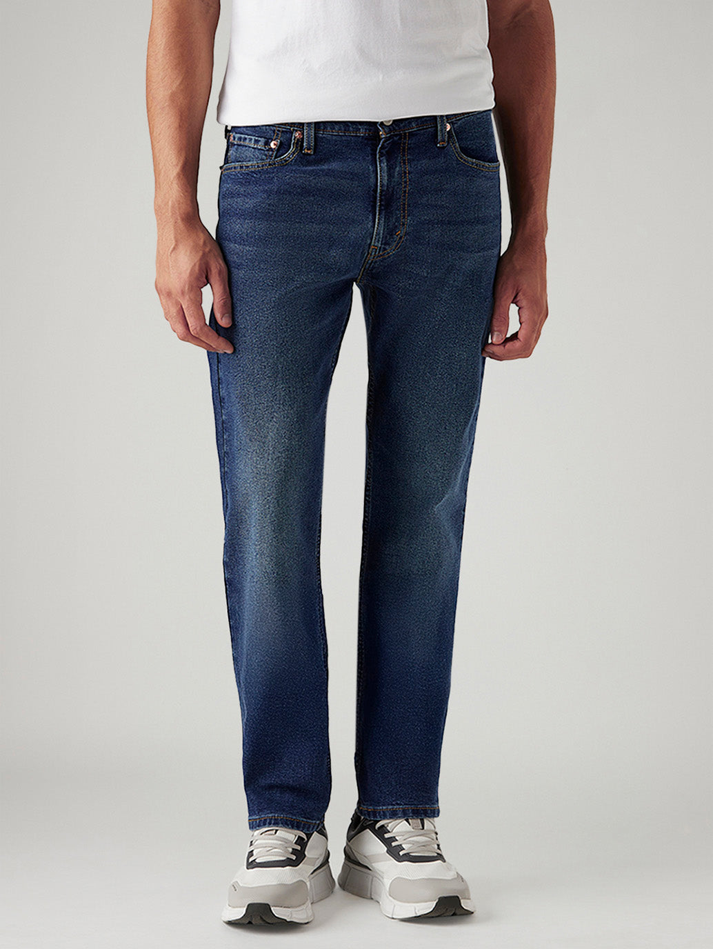 Men's 513 Dark Indigo Slim Straight Fit Mid Rise Jeans - Front View