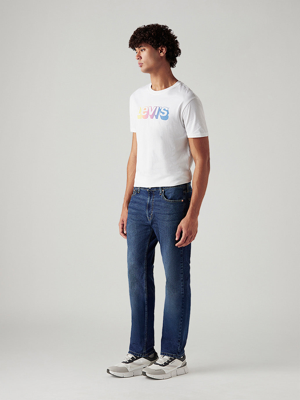 Men's 513 Dark Indigo Slim Straight Fit Mid Rise Jeans - Side View