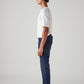 Men's 513 Blue Slim Straight Fit Mid Rise Tinted Jeans - Side View
