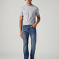 Men's 513 Blue Slim Straight Fit Mid Rise Jeans - Front View