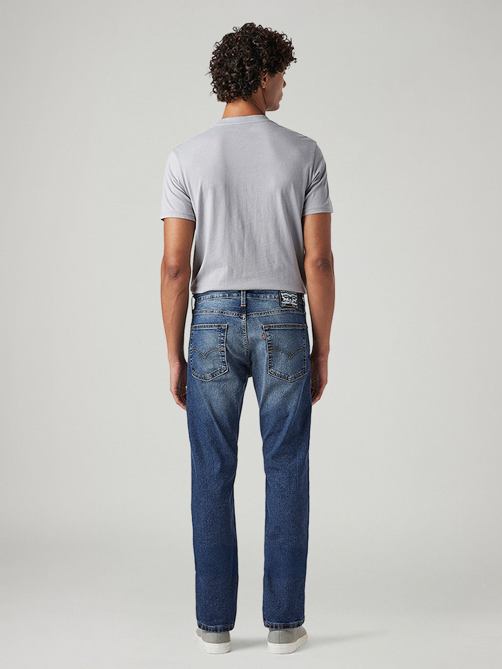 Men's 513 Blue Slim Straight Fit Mid Rise Jeans - Back View