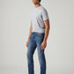 Men's 513 Blue Slim Straight Fit Mid Rise Jeans - Side View