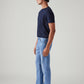 Men's 513 Light Blue Slim Straight Fit Mid Rise Jeans - Side View