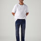 Men's 513 Dark Blue Slim Straight Fit Mid Rise Tinted Jeans - Styleshot View