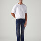 Men's 513 Dark Blue Slim Straight Fit Mid Rise Tinted Jeans - Front View