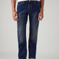 Men's 513 Dark Blue Slim Straight Fit Mid Rise Tinted Jeans - Front View