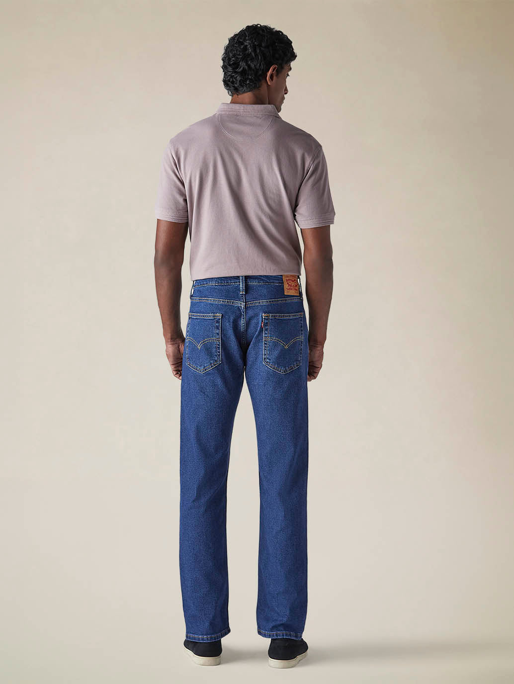 Mens 513 Mid Rise Slim Straight Fit Cotton Stretch Blend Jeans - Back View