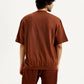 Men's Printed Round Neck Sweatshirt - Back View