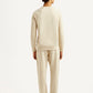 Men's Beige Regular Fit Co-Ord Set - Back View