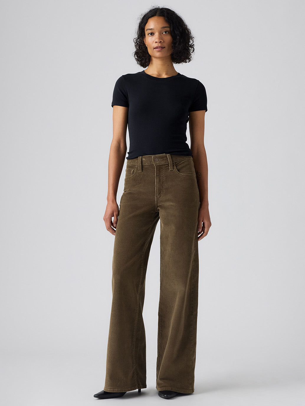 Levi's® Women's Corduroy 728 High Rise Wide-Leg Pants - Front View