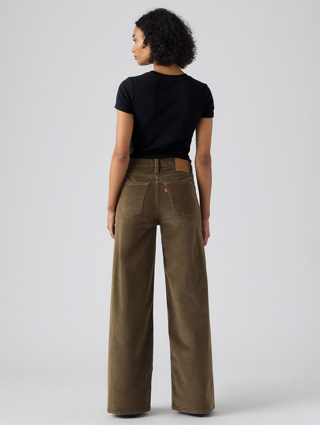 Levi's® Women's Corduroy 728 High Rise Wide-Leg Pants - Back View