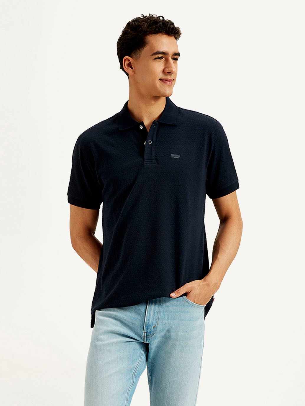 Men's Solid Slim Fit Polo T-shirt