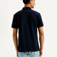 Men's Solid Slim Fit Polo T-shirt - Back View