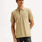 Men's Geometric Slim Fit Polo T-shirt - Front View