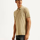 Men's Geometric Slim Fit Polo T-shirt - Side View