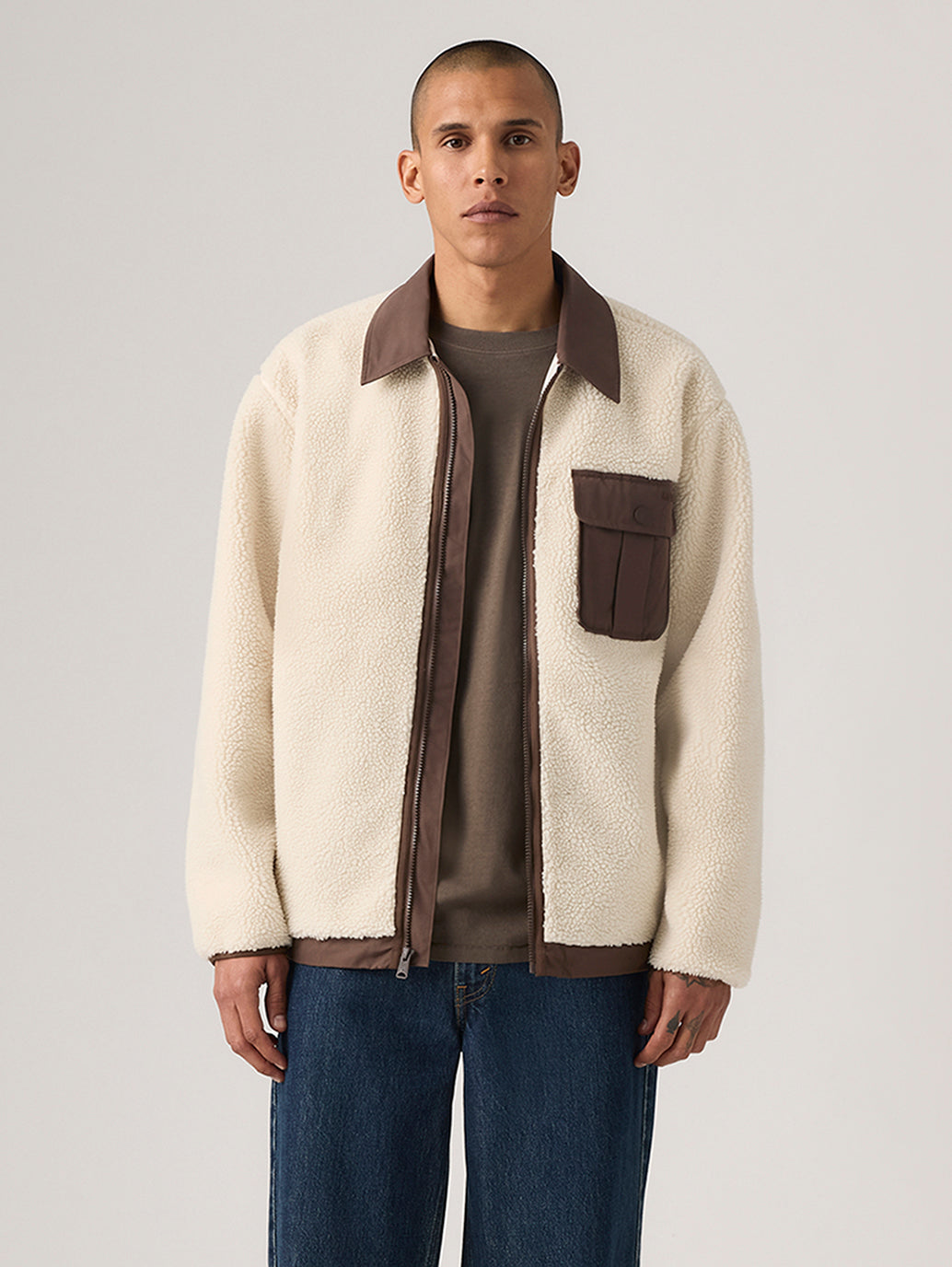 Men's Joonie Sherpa Jacket - Front View
