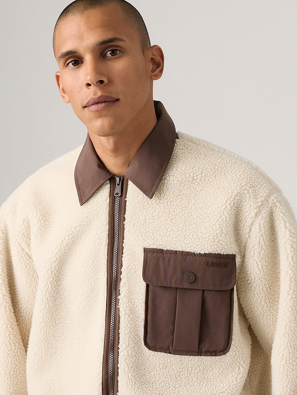 Men's Joonie Sherpa Jacket - Detail View