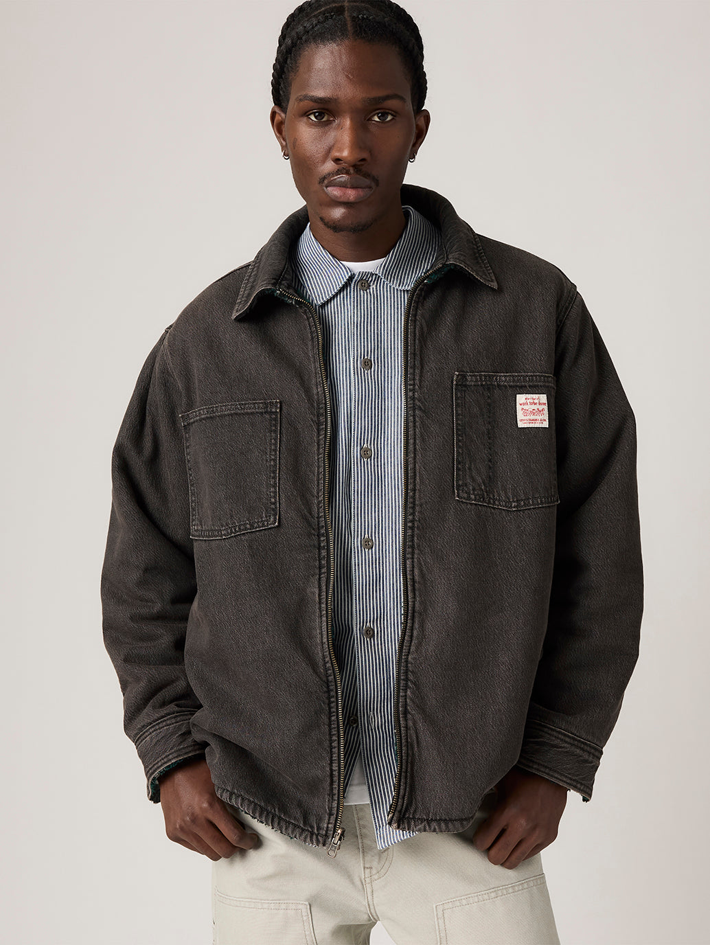 Men's Reversible Shacket - Front View