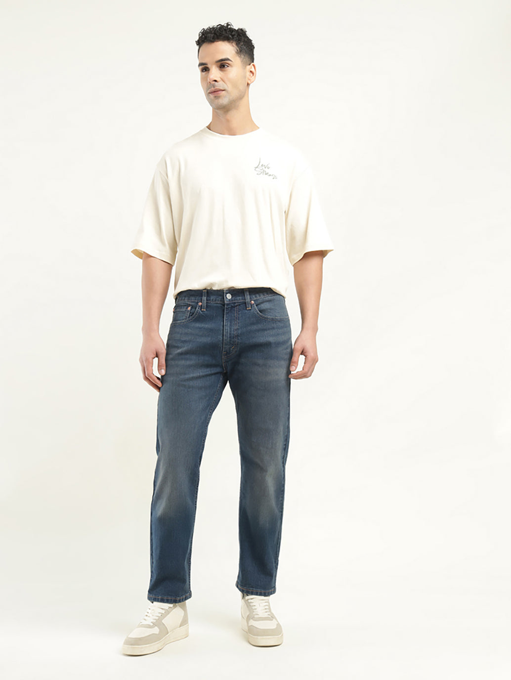 Men's 550 Indigo Loose Fit Mid Rise Jeans - Front View