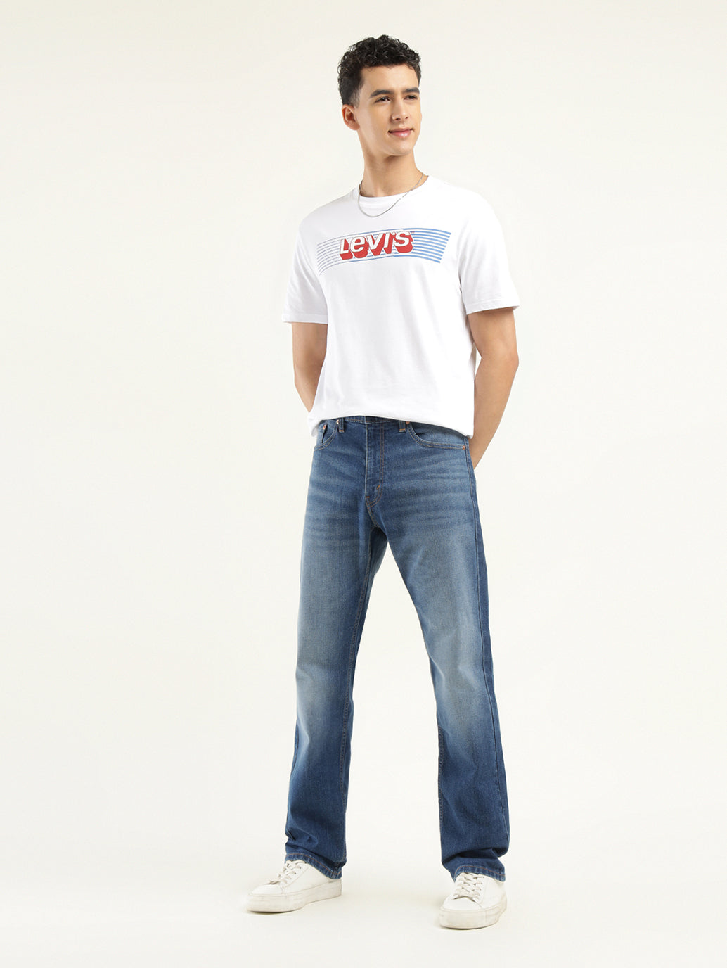 Men's 550 Blue Loose Fit Mid Rise Jeans - shot View
