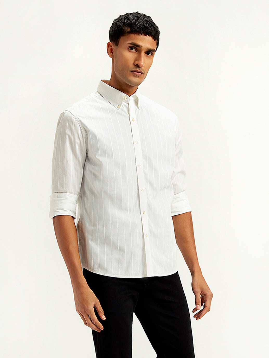 Men's Redloop Striped Slim Fit Shirt - db1a38e8-2d7a-4b6b-a48f-9587278fdd80 View