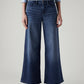Women's 318 Dark Indigo Wide Leg Fit Mid Rise Redloop Jeans - Front View