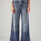 Women's 318 Dark Indigo Shaping Wide Leg Fit Mid Rise Redloop Jeans - Front View