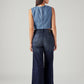 Women's 318 Dark Indigo Shaping Wide Leg Fit Mid Rise Redloop Jeans - Back View