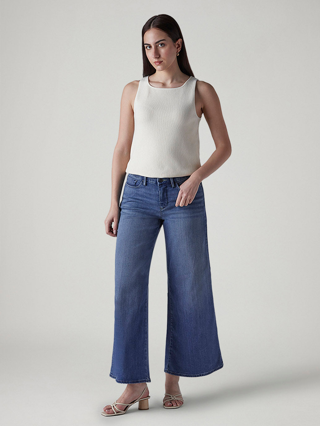 Women's 318 Shaping Wide Leg Fit Mid Rise Redloop Jeans - 20 View