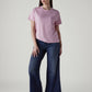 Women's 318 Dark Indigo Shaping Wide Leg Fit Mid Rise Redloop Jeans - Logo View