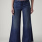 Women's 318 Dark Indigo Shaping Wide Leg Fit Mid Rise Redloop Jeans - Front View