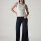 Women's 318 Dark Indigo Shaping Wide Leg Fit Mid Rise Redloop Jeans - Front View