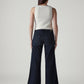 Women's 318 Dark Indigo Shaping Wide Leg Fit Mid Rise Redloop Jeans - Back View