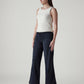 Women's 318 Dark Indigo Shaping Wide Leg Fit Mid Rise Redloop Jeans - Side View
