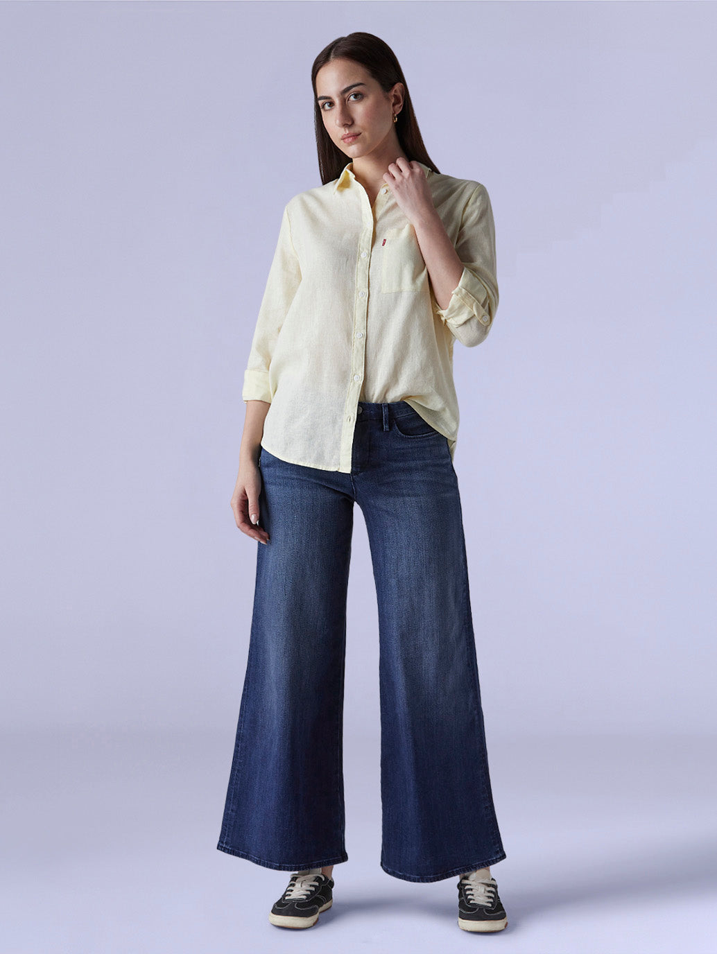 Women's 318 Shaping Wide Leg Fit Mid Rise Redloop Jeans