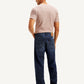 Men's 568 Navy Blue Loose Fit Mid Rise Jeans - Back View