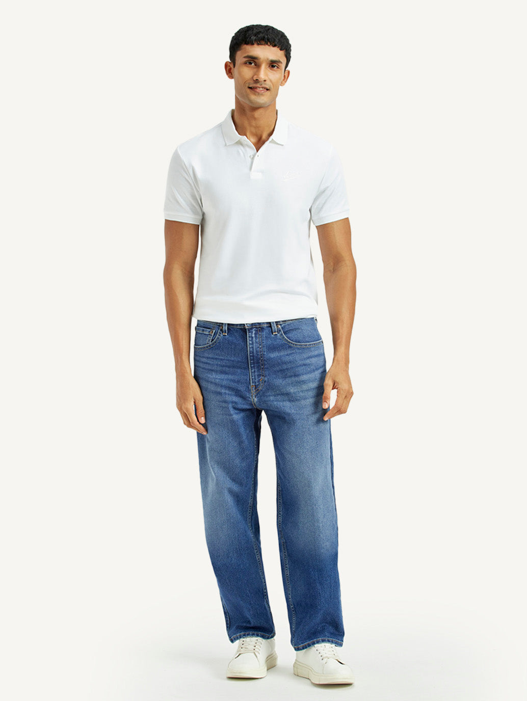 Men's 568 Indigo Loose Fit Mid Rise Jeans - Front View