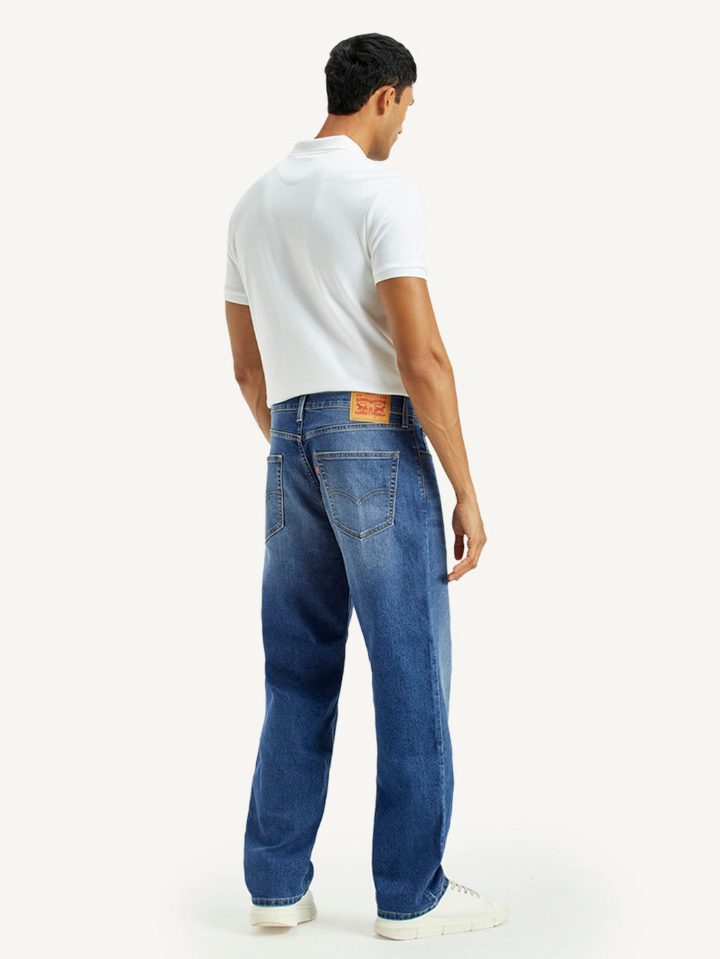 Men's 568 Indigo Loose Fit Mid Rise Jeans - Back View