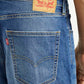 Men's 568 Indigo Loose Fit Mid Rise Jeans - Detail View