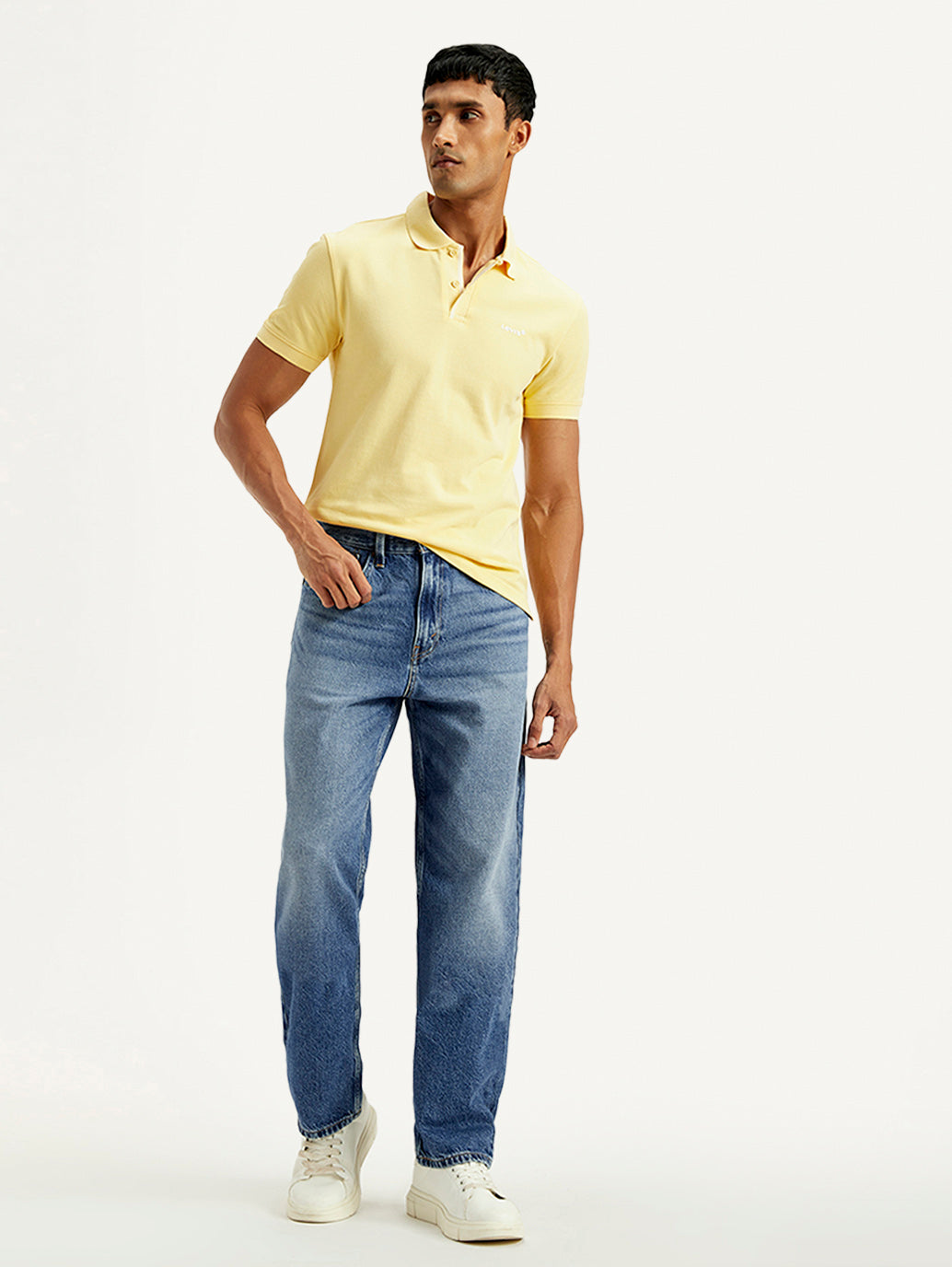 Men's 568 Blue Loose Fit Mid Rise Jeans