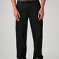 Men's 568 Black Loose Fit Mid Rise Jeans - Front View