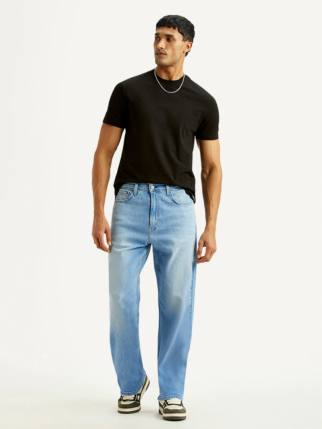 Men's 568 Light Blue Loose Fit Mid Rise Jeans