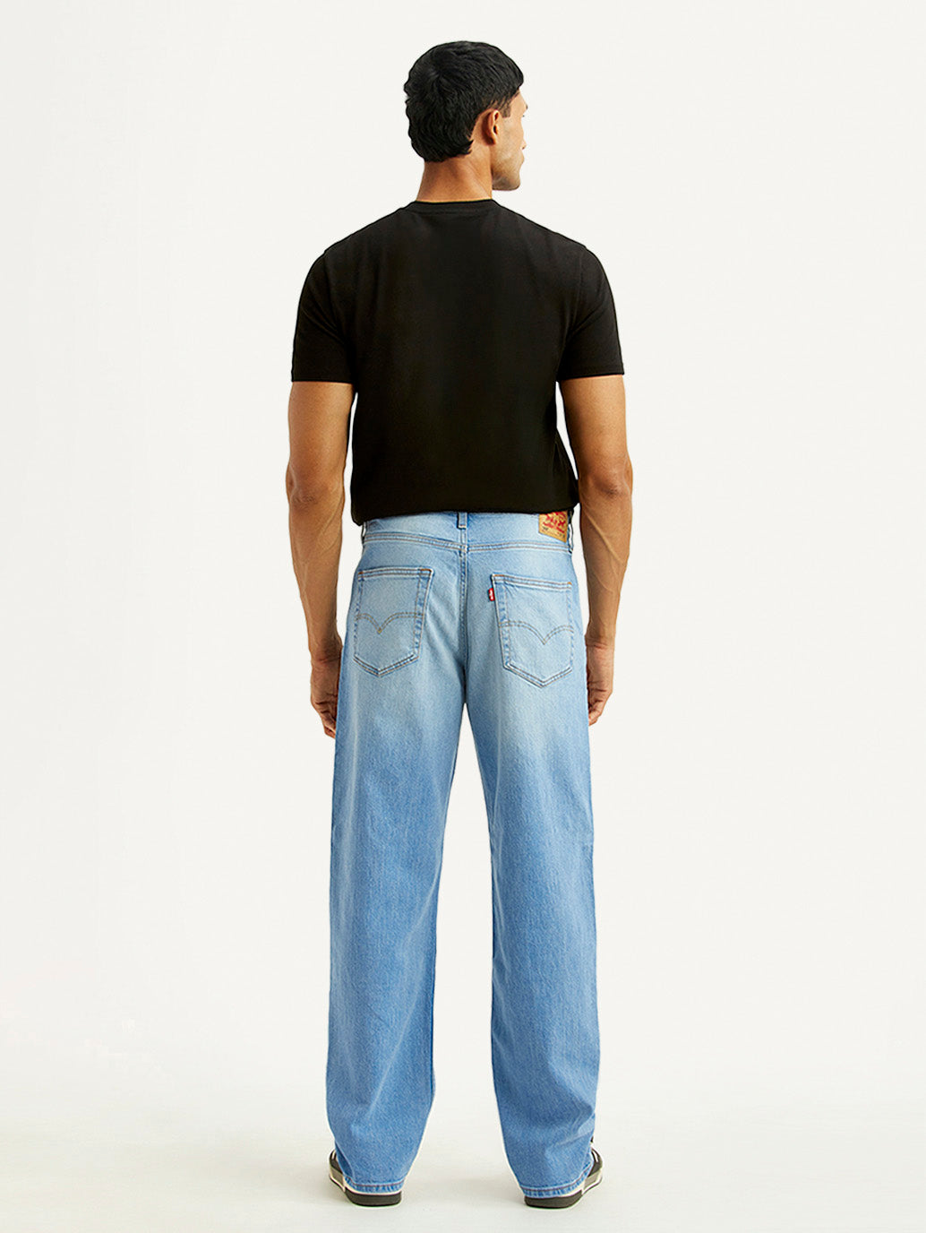 Men's 568 Light Blue Loose Fit Mid Rise Jeans - Back View