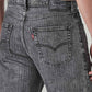 Men's 568 Charcoal Grey Loose Fit Mid Rise Jeans - Detail View