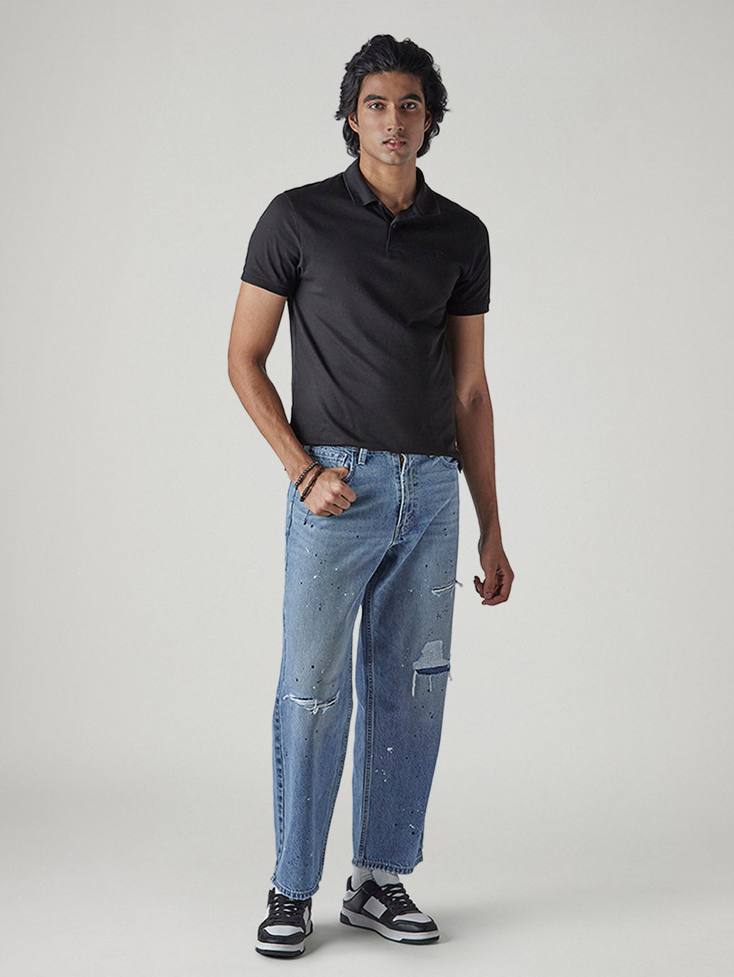 Men's 568 Light Indigo Loose Fit Mid Rise Jeans