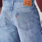 Men's 568 Light Blue Loose Fit Mid Rise Jeans - Detail View