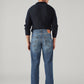 Men's 568 Blue Loose Fit Mid Rise Jeans - Back View