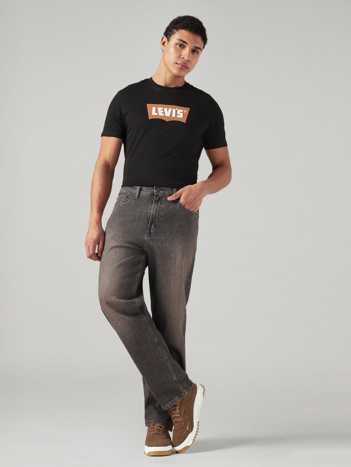 Men's 568 Charcoal Grey Loose Fit Mid Rise Jeans