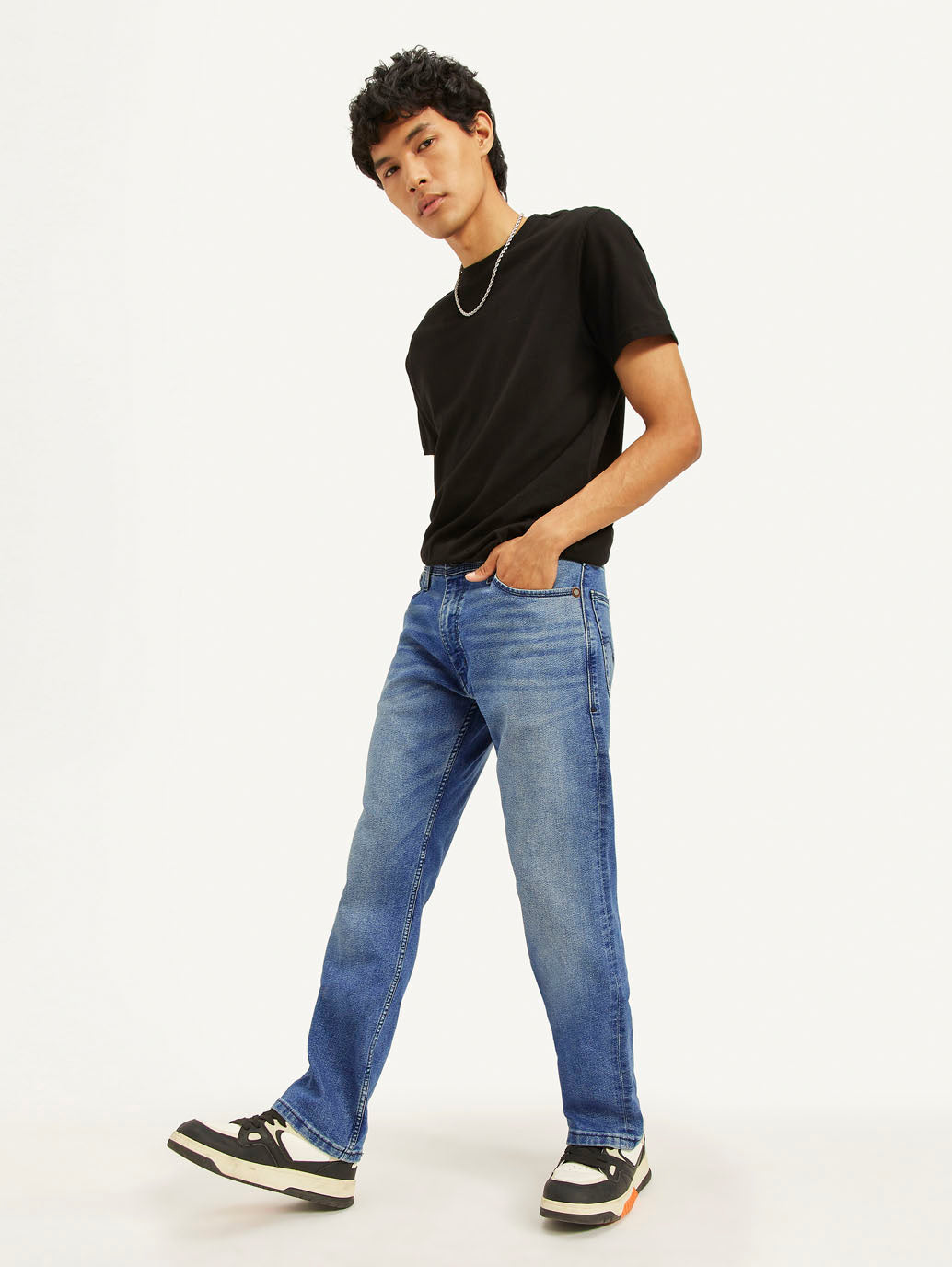 Men's 555 Blue Loose Fit Mid Rise Jeans - e3ef13c8-f7fc-4c35-a4f7-4c6c2fdd2ead View