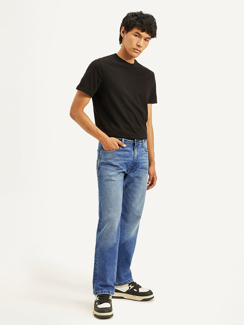 Men's 555 Blue Loose Fit Mid Rise Jeans - f7969de9-fe93-47ea-8d98-99e02b248411 View